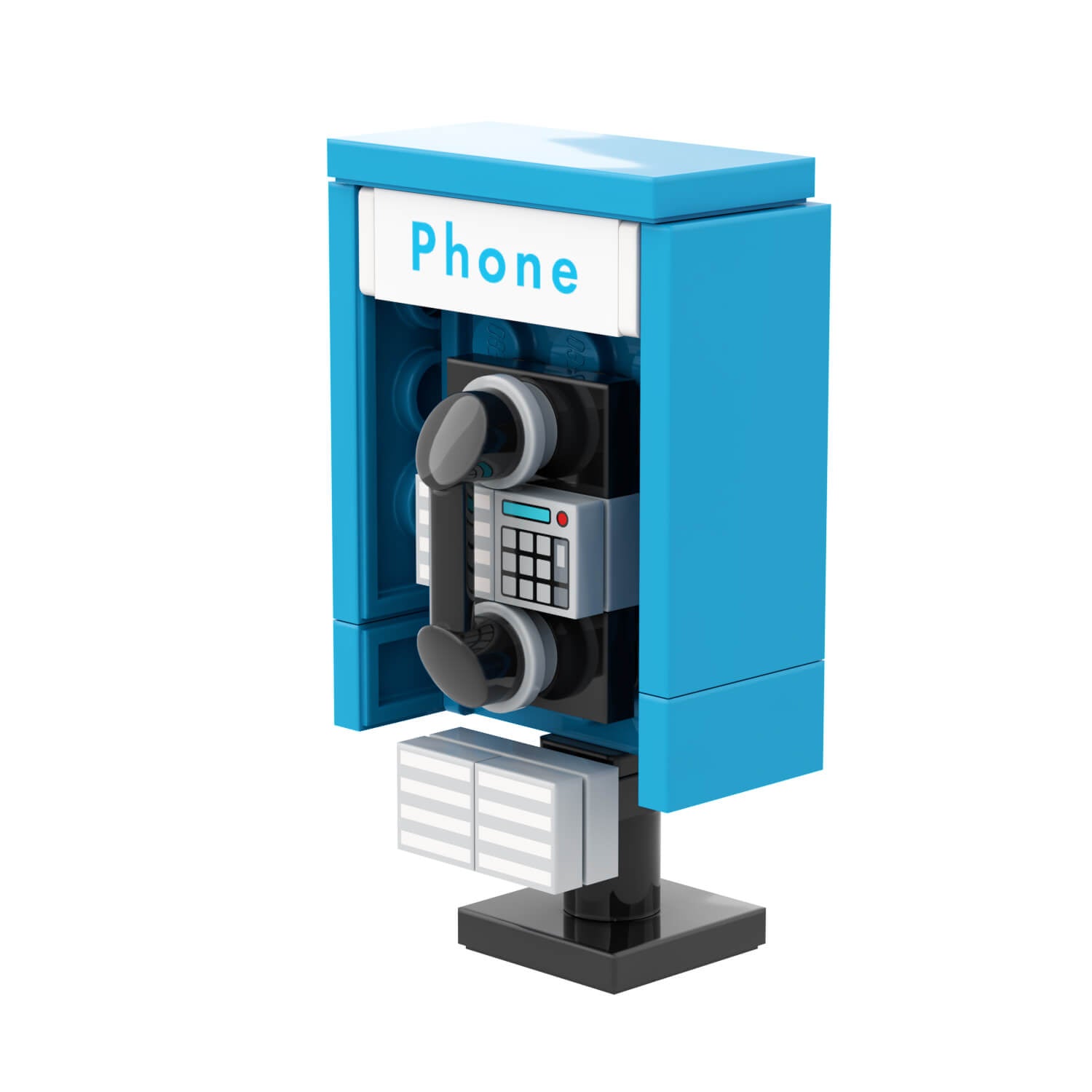Phone Booth - Custom Printed Set - Made Using LEGO® Parts